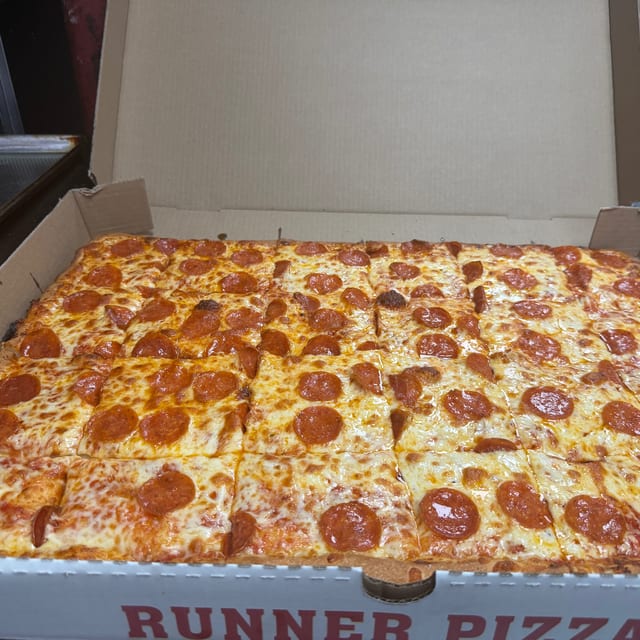 Sheet Cheese Pizza.