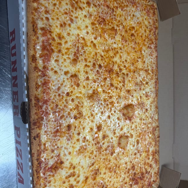 Sheet Cheese Pizza.