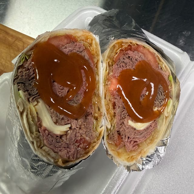 BBQ Roast Beef Wrap.