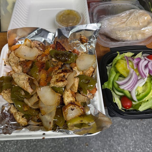 Chicken Kebab Dinner.