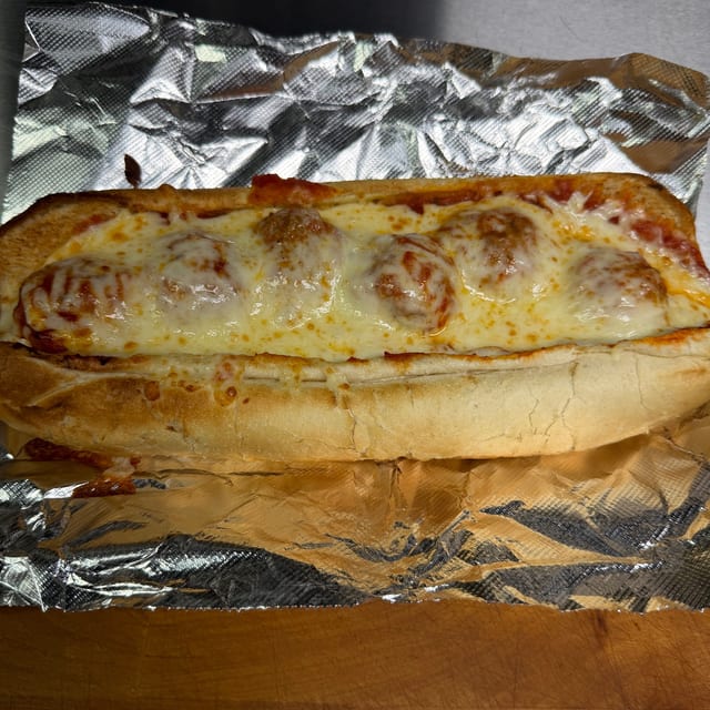 Meatball Parmesan Sub.